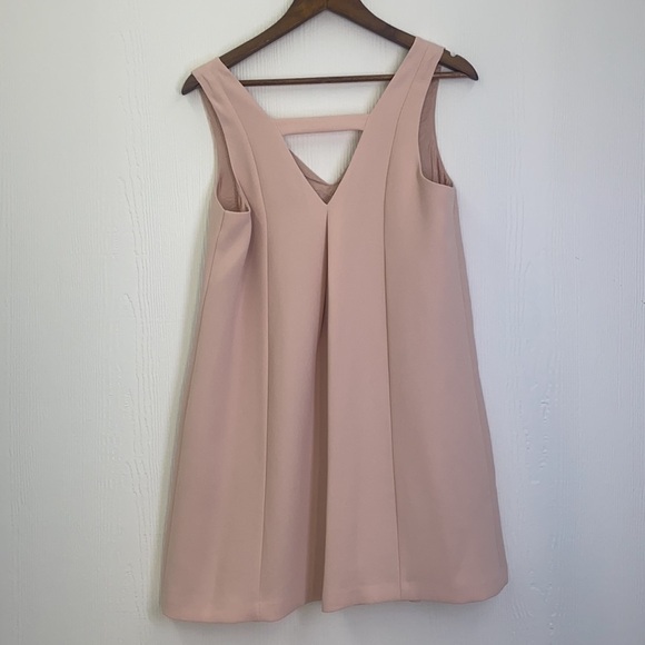 BCBG Generation -  Pink Blush Sleeveless Shift VNeck Dress Size Small - Picture 11 of 15